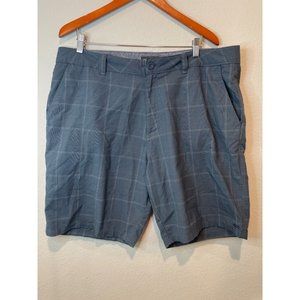 O'Neill Gray Plaid Flat Front Shorts